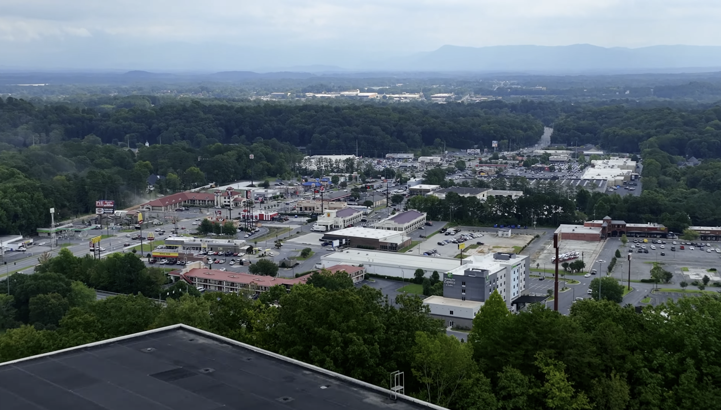 View of Dalton, GA overlooking the town | Tree removal Dalton